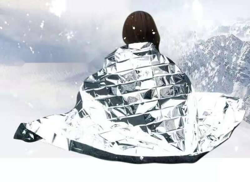 Wilderness Emergency Survival First Aid Sunscreen Insulation Distress Seeking Reflective Blanket, Cold Proof_voghion.com