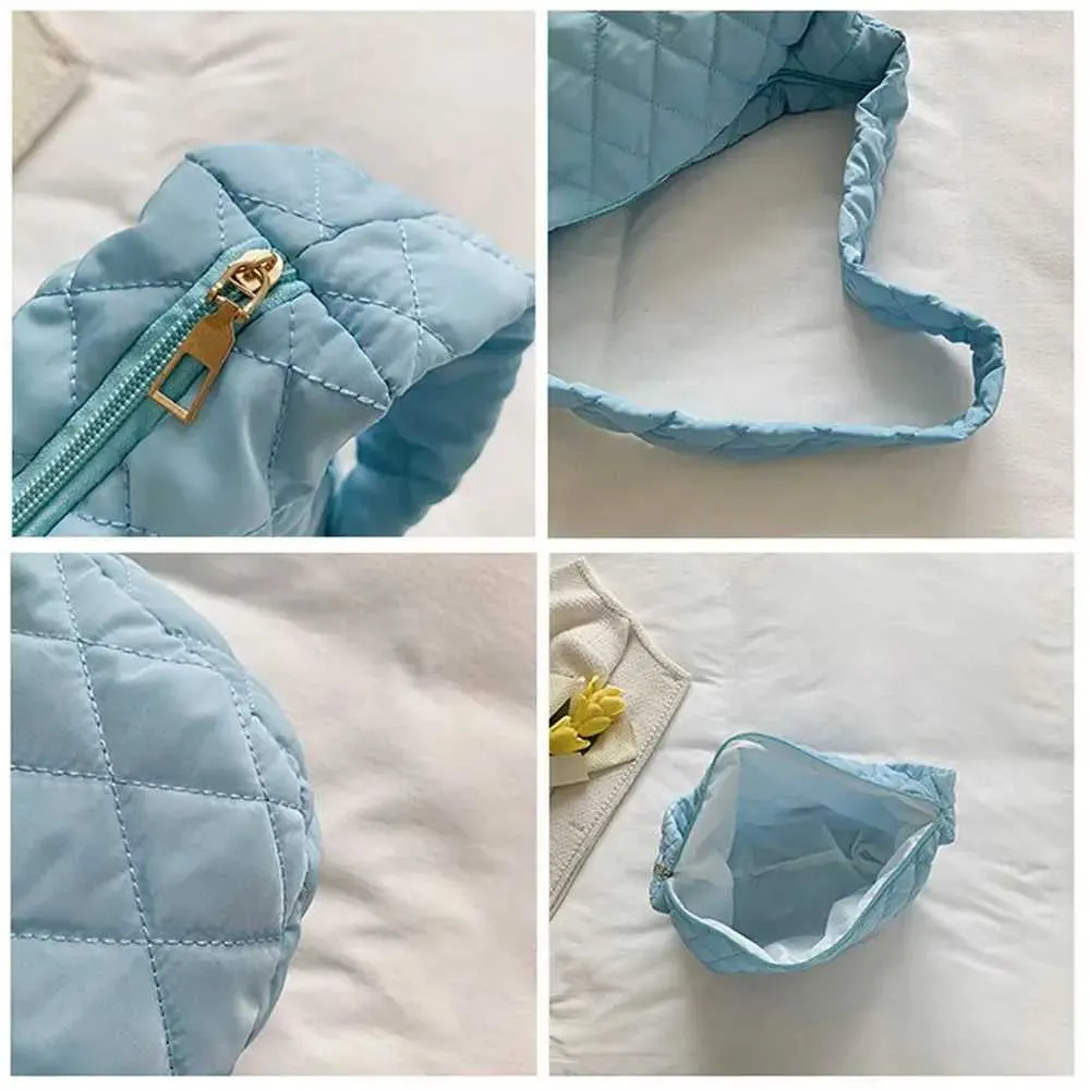 Warme große Kapazität Winter Wärme leichte Daunen Bettwäsche flache Schuhe Handtasche Y241026_voghion.com