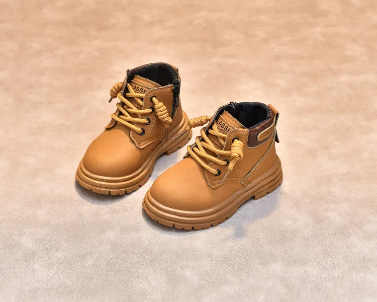 Child Shoes Short Ankle Snow Kid Boy Girl Fashion Soft PU Leather Warm Cutefeet Toddlers Children Boots Size 21 - 30_voghion.com