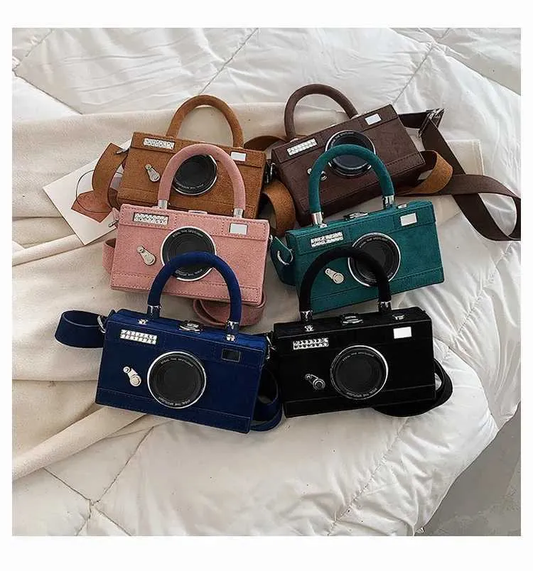2023 Nuove donne personalizzate moda forma di macchina fotografica pochette da donna casual mini crossbody piccola borsa a tracolla borsa C241103_voghion.com