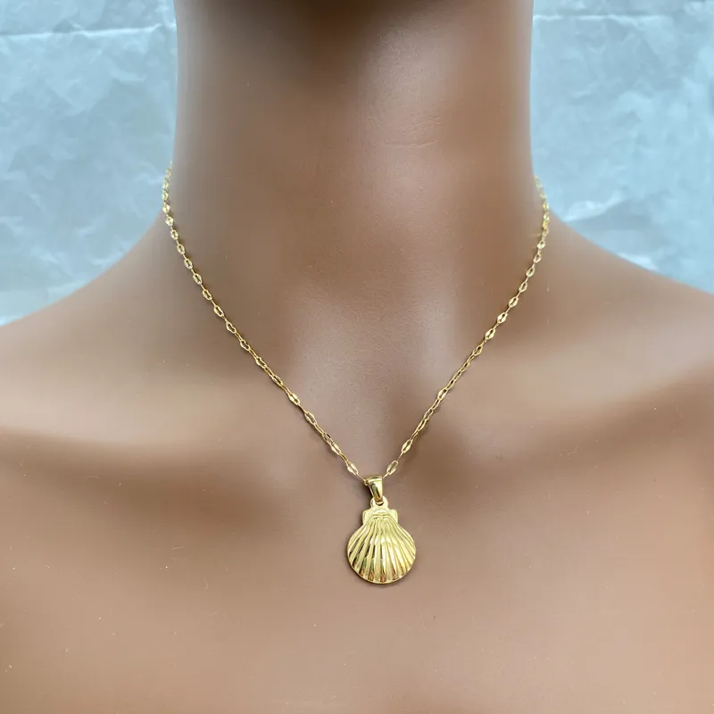 Kadınlar İçin Altın Kaplama Paslanmaz Çelik Kolye Haç Kalp Kaldırma Ağacı Basit Stil_voghion.com