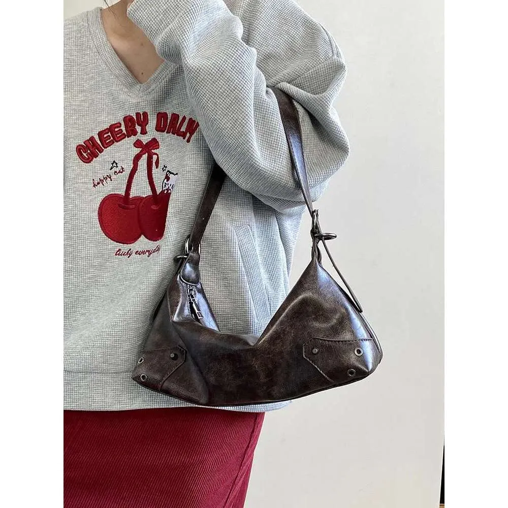 Pu Leder Retro Damen Unterarm Cool Y2k Mädchen Vintage Kleine Schultertaschen Einfache weibliche Umhängetasche Handtaschen Geldbörse_voghion.com