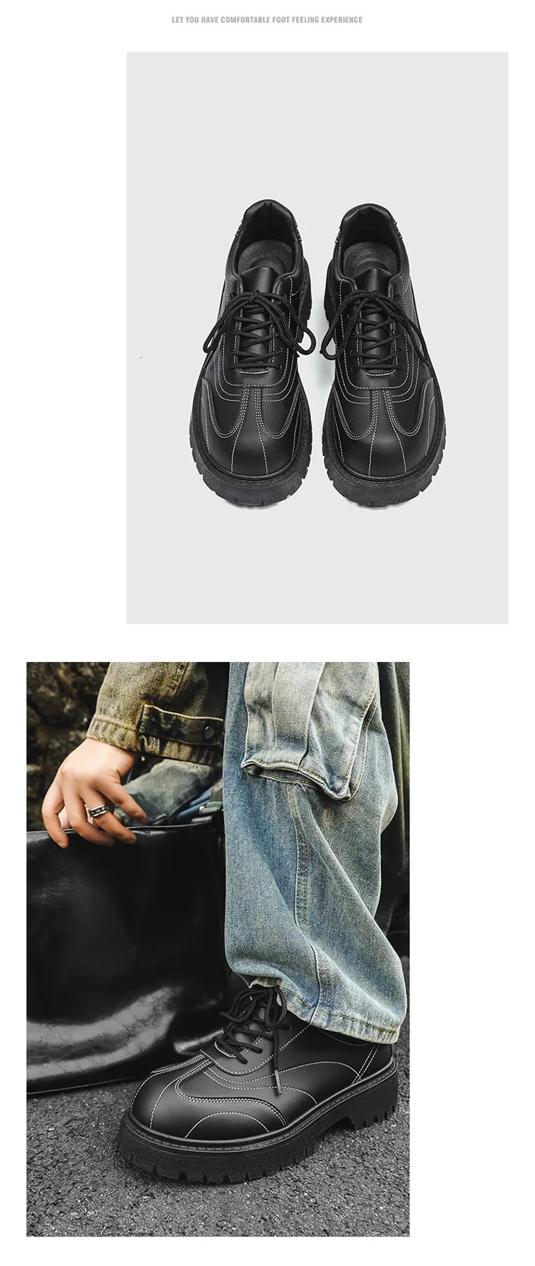 Homens casuais rendas até estilo britânico sola grossa oxfords de alta qualidade derby moda confortável sapatos ao ar livre masculino 39-44_voghion.com