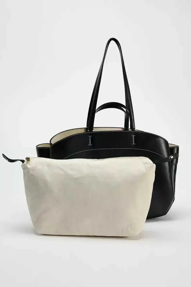 Sac à bandoulière rétro en cuir PU pour femme, pochette sous les bras, grande capacité, décontracté, portable, seau, Handba241218_voghion.com