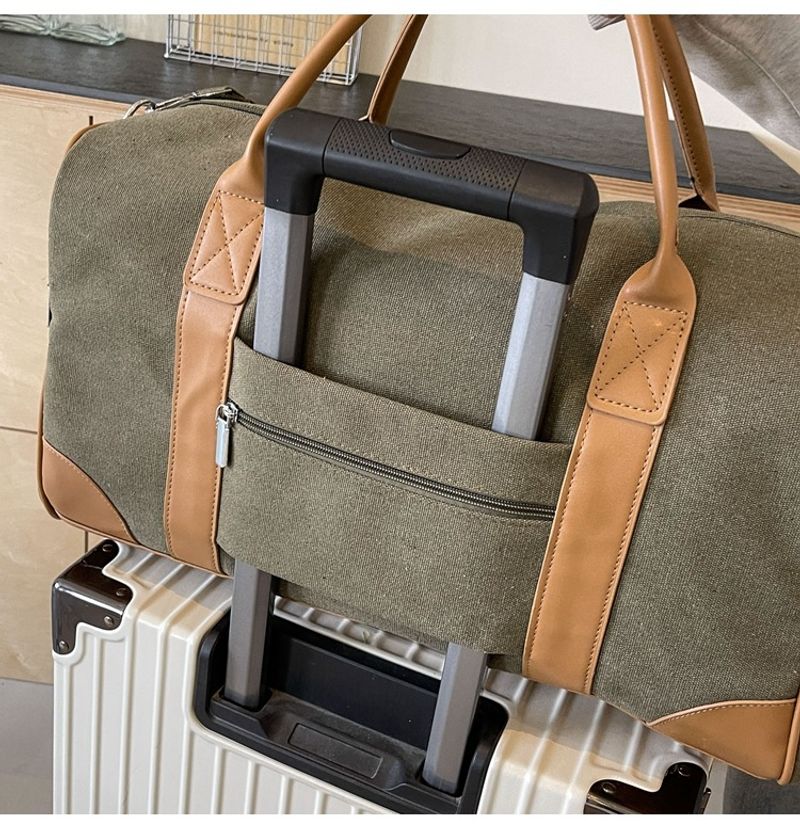 Neutrale Handreisetasche, große Outdoor-Reisetasche, Sport- und Fiesstasche Damen, Retro-Gepäcktasche aus Canvas für_voghion.com