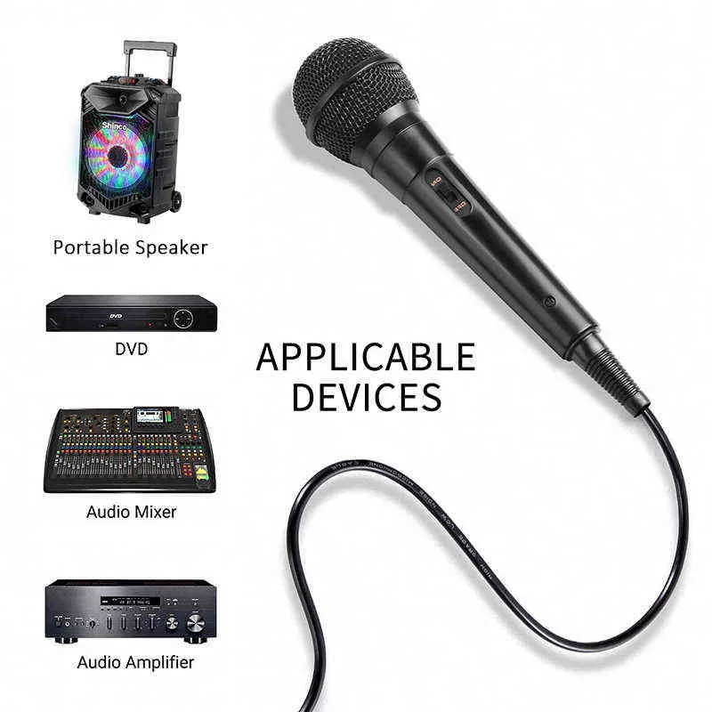 Microphones Shinco 4M Cable Dynamic Microphone For Singing Metal Handheld Mic Compatible With Karaoke Hine Speaker Amp_voghion.com