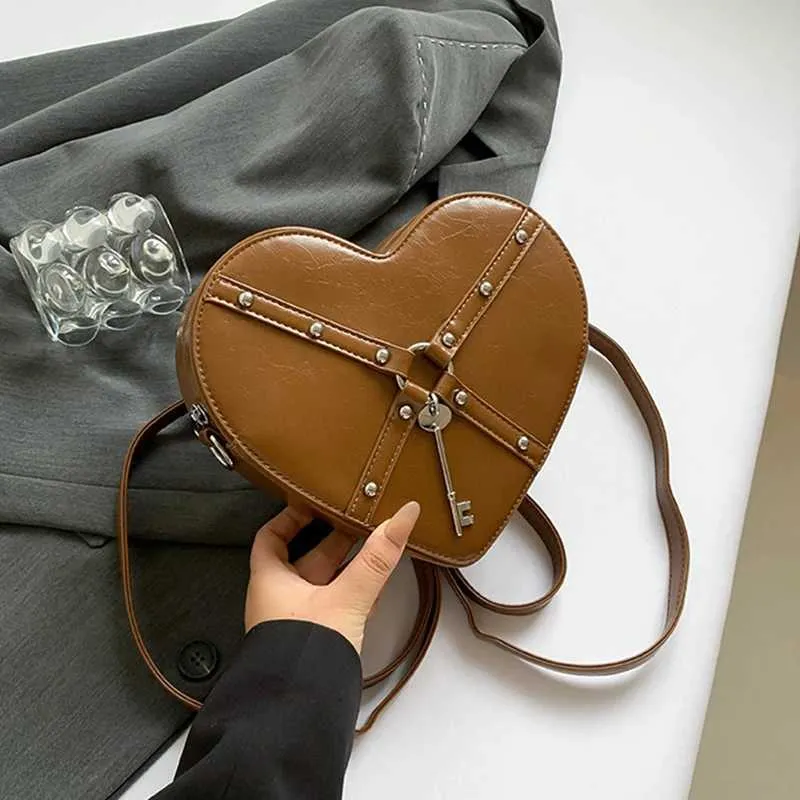 Rucsac mini din piele PU pentru femei, cu pandantiv în formă de inimă, impermeabil, cu fermoar, Ba241217_voghion.com