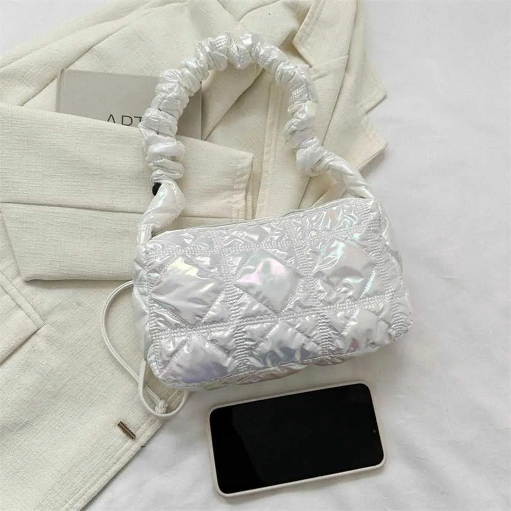 Damen Gepolsterte Schulter Hobo Achselhöhle Wolke Plissee Tasche Drstring Gesteppte Crossbody Mädchen Stilvolle Satchel PurseC241216_voghion.com