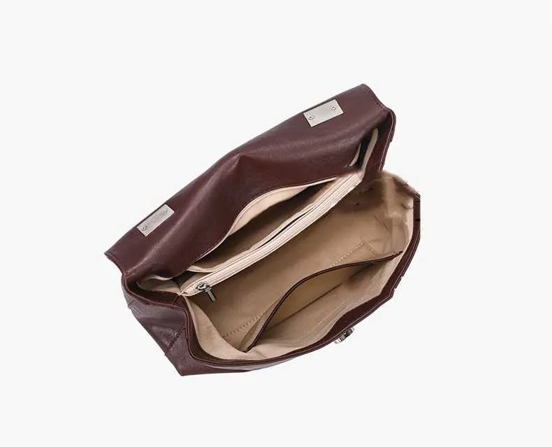 Hifashion Retro Vera Pelle Grandi Borse a Tracolla per Donna 2025 Tendenza Designer Satchel Tote Crossbody Ufficio Signore_voghion.com