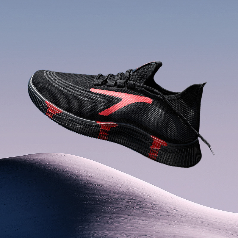 Shoes mesh versatile men's daily sports, spring and summer breathable new running shoes, flying woven soft soled sports_voghion.com