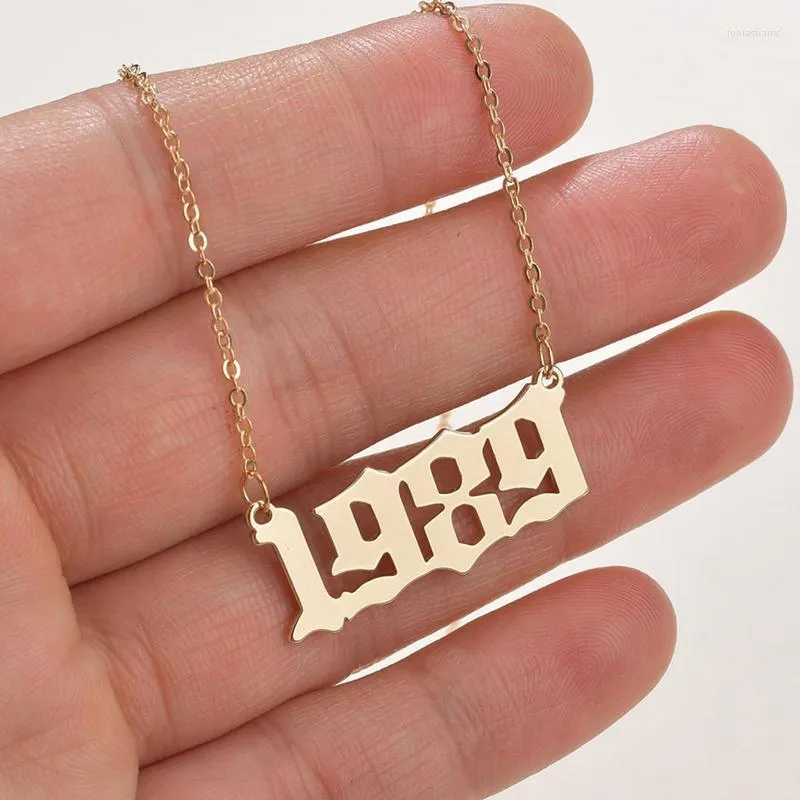 Collane con ciondolo personalizzano l'anno numero per le donne regalo di compleanno personalizzato 1989 2000 da a 2022_voghion.com