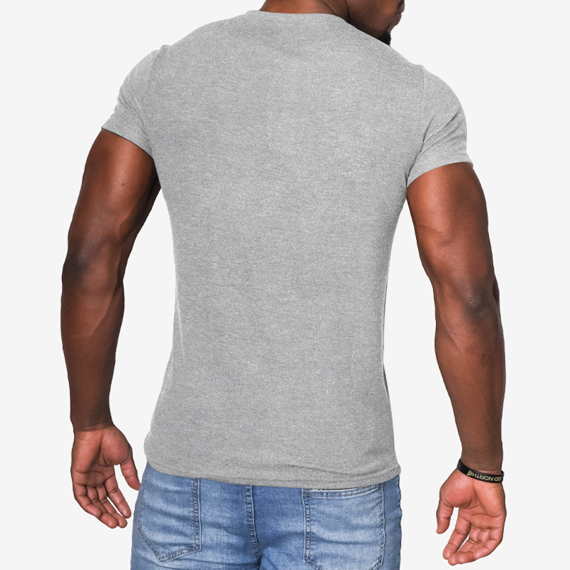 2023 Neues Sommer-T-Shirt für Herren, lässig, einfarbig, kurzärmelig, Rundhalsausschnitt, Pullover, Knopfleiste, Henley-Shirt_voghion.com