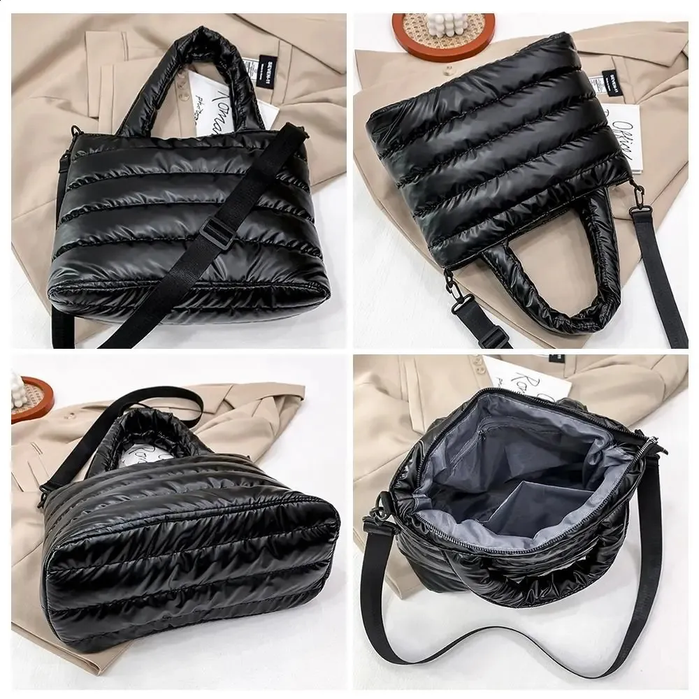 Bolsa tote puffer tiracolo acolchoada leve estofada transversal_voghion.com
