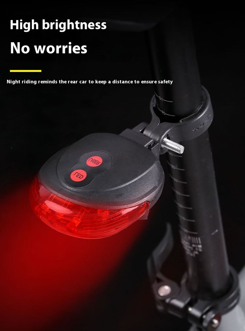 Phares de vélo, feux arrière d'avertissement de sécurité parallèles au laser, accessoires de vélo de montagne anti-vol, équipement d'équitation_voghion.com