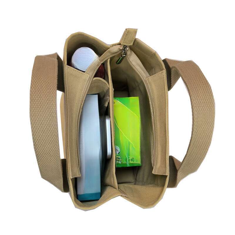 Hochwertige tragbare Canvas-Schultertasche mit Reißverschluss, Chippendale Canvas-Damentasche_voghion.com