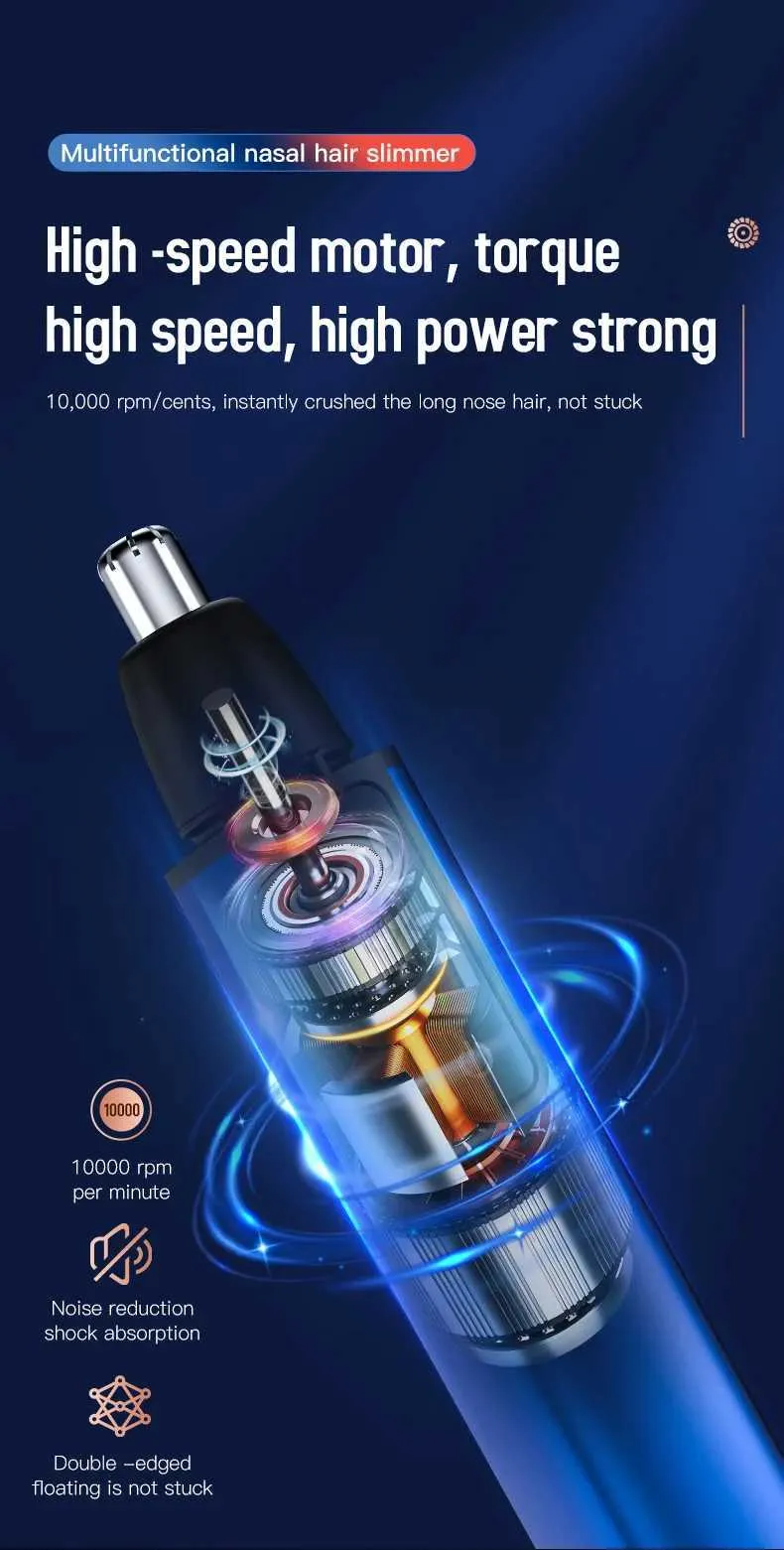 Tagliacapelli intelligente per naso - Display LED di potenza, silenzioso e indolore_voghion.com