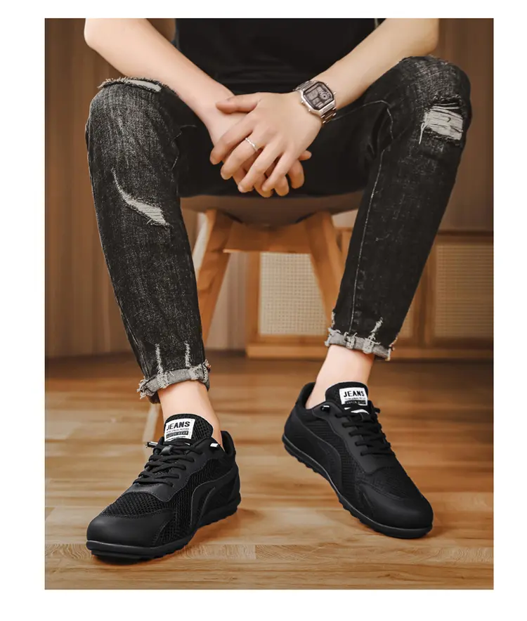 Nouvelles chaussures décontractées en maille pour hommes, pointures 39-44_voghion.com