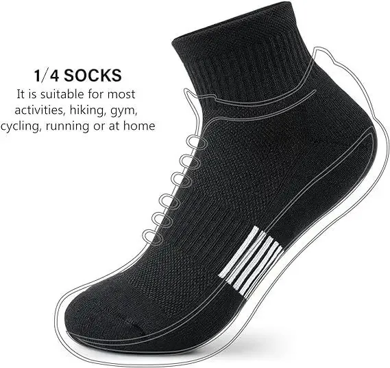 5 paia di calzini sportivi casual a tubo medio di colore unito adatti sia per uomo che per donna in mesh traspirante antiodore e antisudore_voghion.com