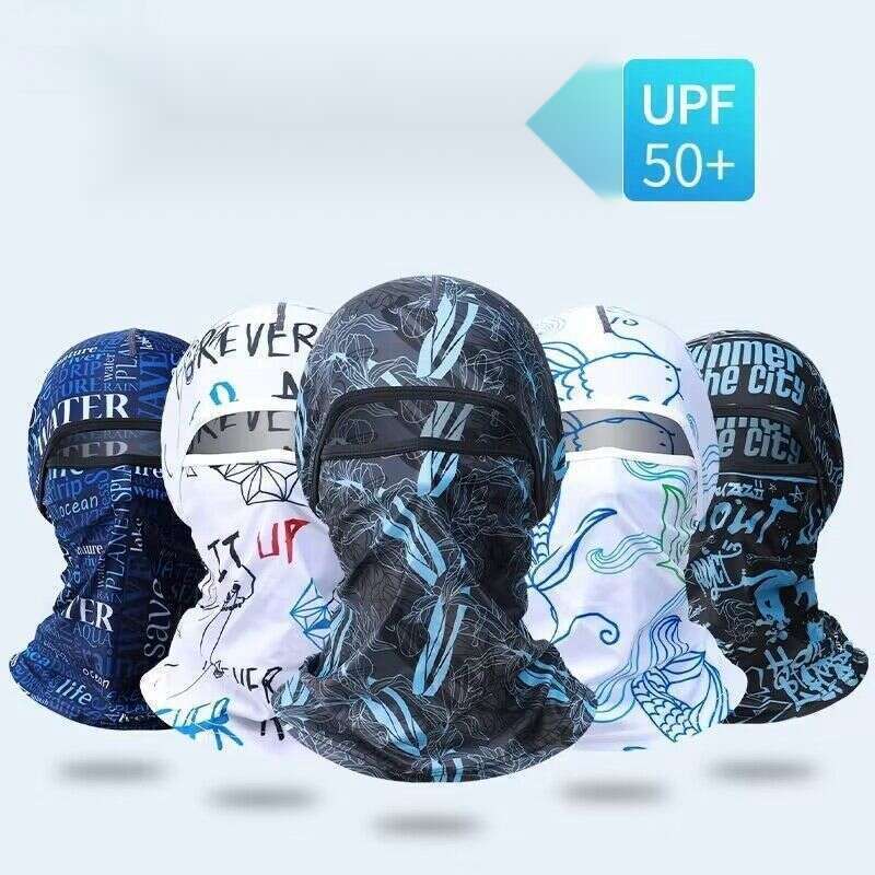 Capacete de secagem rápida, protetor solar de seda gelada, máscara facial resistente a raios UV, fresco, secagem rápida, capacete respirável para atividades ao ar livre_voghion.com