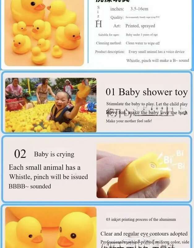 Anatre colorate e carine: giocattoli gialli per bambini, pizzica, chiama piccole anatre, fai il bagno, gioca con i bambini in acqua, nuota, anatra_voghion.com