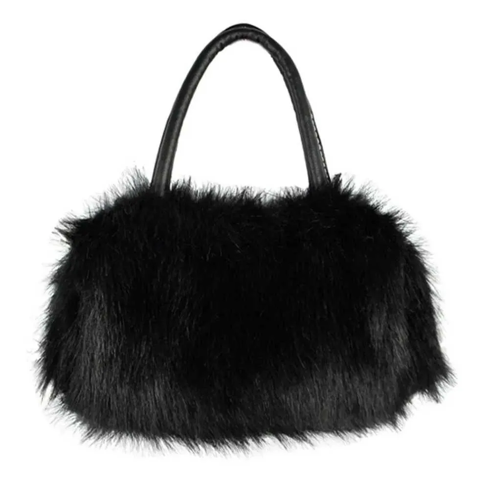 Fi Warm Artificial Rabbit Fur Handbag Designer Shoulder Plush Cross Body Bag Womens Small Wallet Winter 2019 Y241025_voghion.com