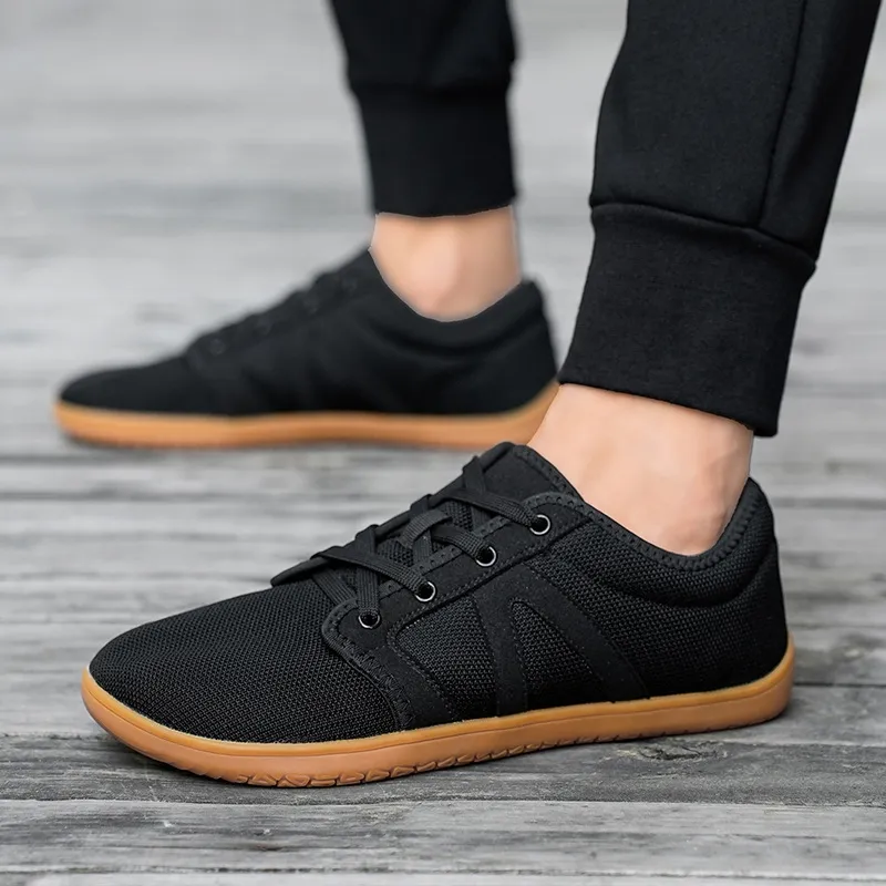Wide Summer Running New Headed Sports Soft Sole Barefoot Men's and Women's Casual Breathable Mesh Shoes Lhshoe_voghion.com
