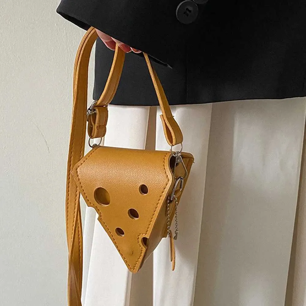 Set borse a tracolla a forma di formaggio per donna mini borsetta_voghion.com