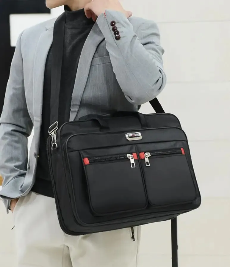 Arrivées Hommes Porte-documents Sac pour ordinateur portable Sac à main horizontal Affaires Bureau Épaule Sacs à bandoulière Messenger Bolsa 240822_voghion.com