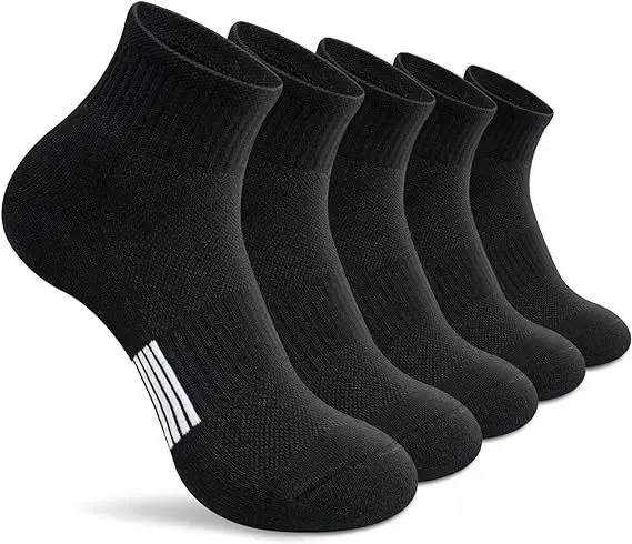 5 paia di calzini sportivi casual a tubo medio di colore unito adatti sia per uomo che per donna in mesh traspirante antiodore e antisudore_voghion.com