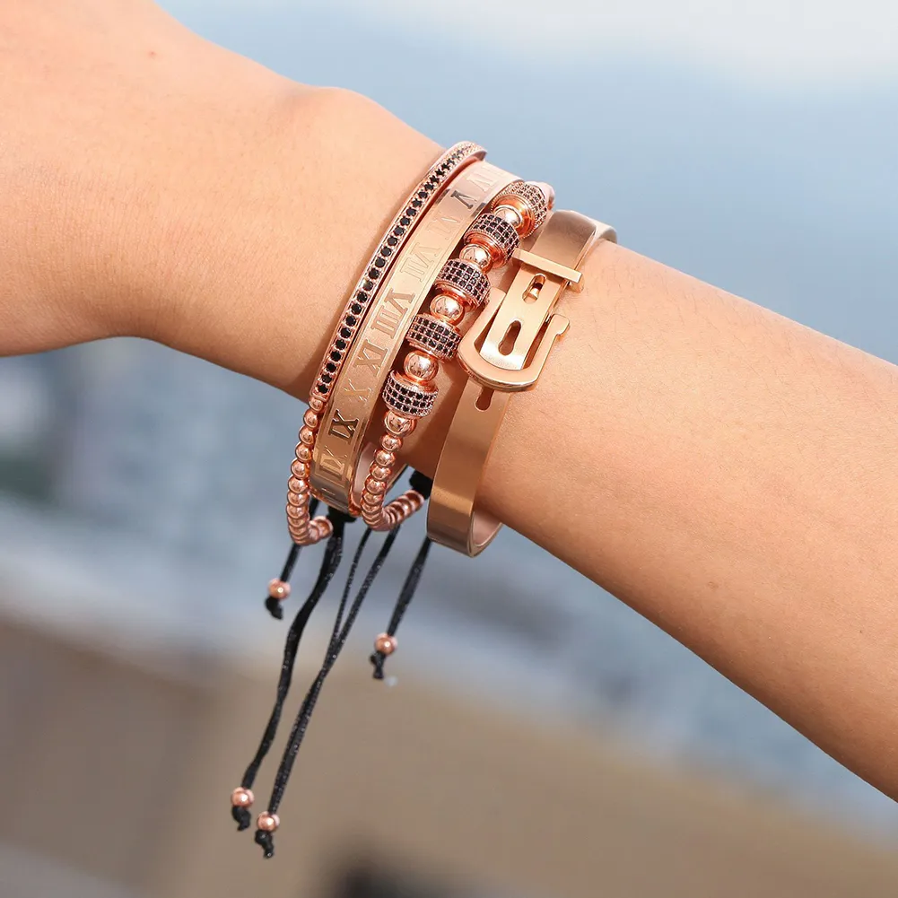 Wolf Tide New Fashion Hip Hop Zirkonia Edelstahl Buchstabenarmband Schmuck Party Punk Geschenk für Männer und Frauen_voghion.com