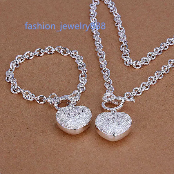 Cucchiai in argento sterling di alta qualità con cuore di pietra, set di gioielli intarsiati DFMSS025, nuovi di zecca, direttamente dalla fabbrica._voghion.com