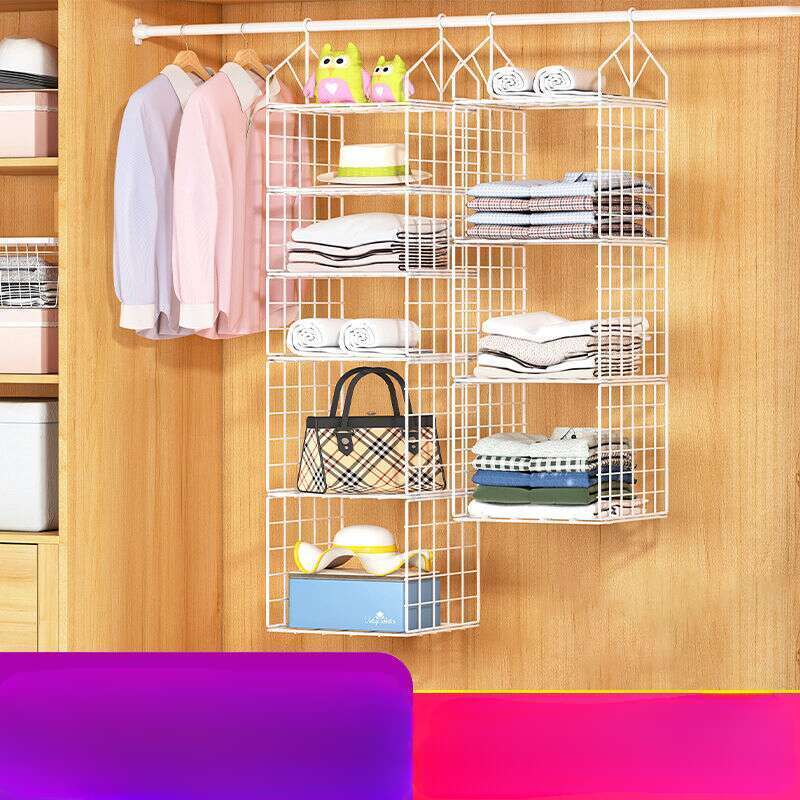 【 1161 People's Collection 】 Layered Wardrobe Storage Artifact Dormitory Built-in Shelf Cabinet Partition Hanging_voghion.com
