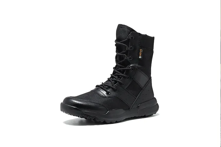 Waterproof Men's Work Ankle Boots Lace Up Motorcycle Boots_voghion.com