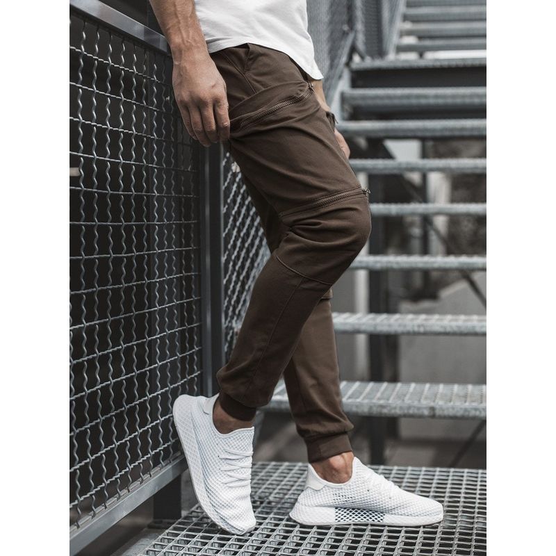 Herrenbekleidung Jogginghose Herrenmode Small Foot Hose Multi-Pocket Cargohose Freizeithose_voghion.com