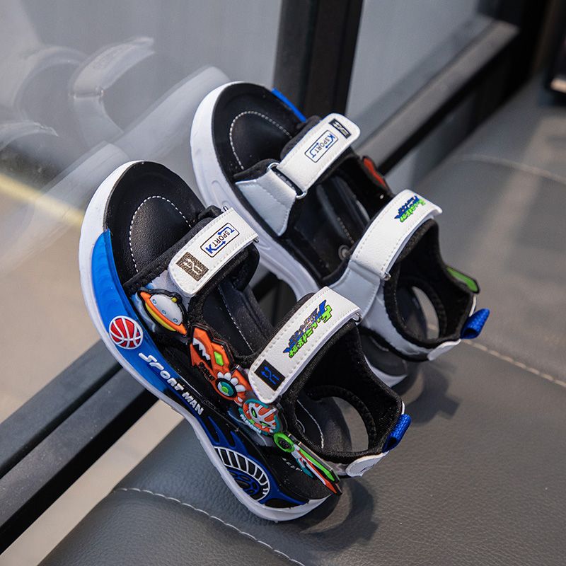Boys' Soft soles beach Summer 2024 new ins children's shoes cartoon non-slip sports sandals_voghion.com
