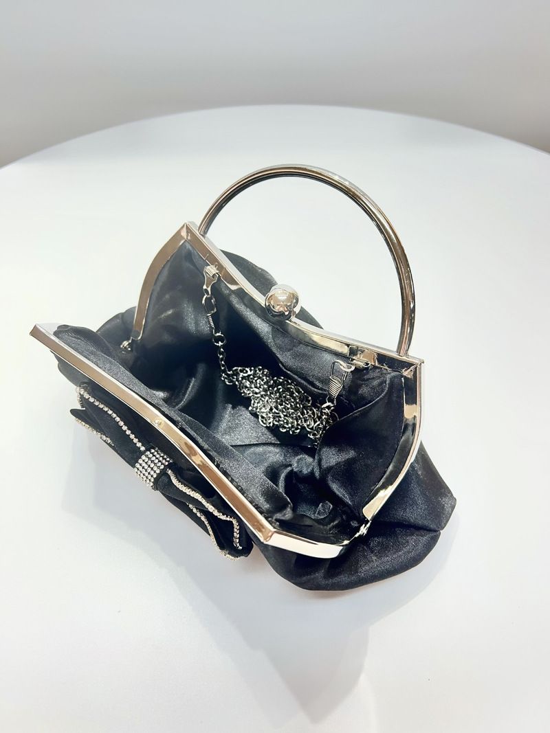 Nuova borsa a tracolla monospalla da banchetto con fiocco retrò da fata, borsa da cena da donna_voghion.com