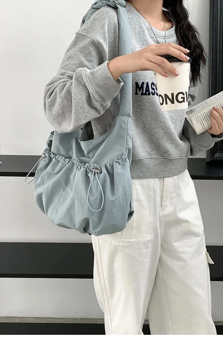 Damen Cloud Bag Nylon Schultertasche Umhängetasche Modern_voghion.com