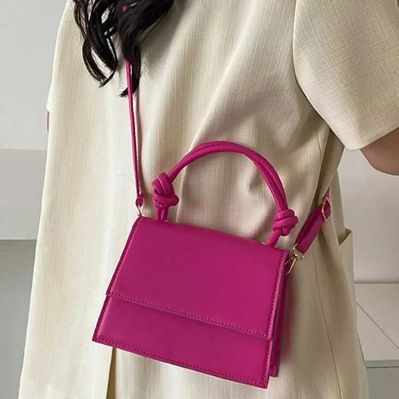 Solide Pu Leder Schulter Tasche Mode Designer Handtaschen Top Griff für Frauen Casual Umhängetaschen Ba241108_voghion.com