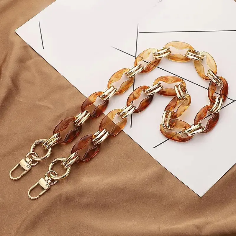 Acryl Vintage Abnehmbare Bunte Taschen Strap Handtasche Schulter Tasche Multifunktionale Harz Kette Für Geldbörse Alle-spiel_voghion.com