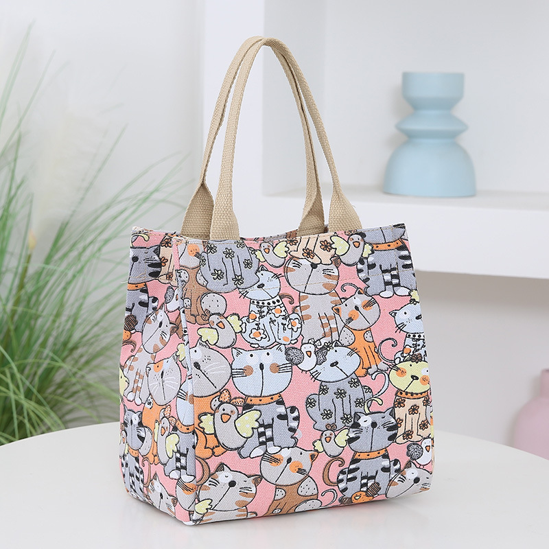 Women's Cartoon Large Capacity Office Lunch Commuter Handbag Tote Small Bag_voghion.com