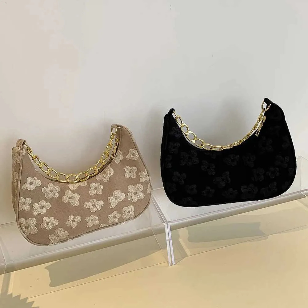 Sac à main pour femme à la mode décontracté élégant et simple épaule avec chaîne imprimée ral mignon portefeuille pochette sac d'accoudoir pour femme_voghion.com