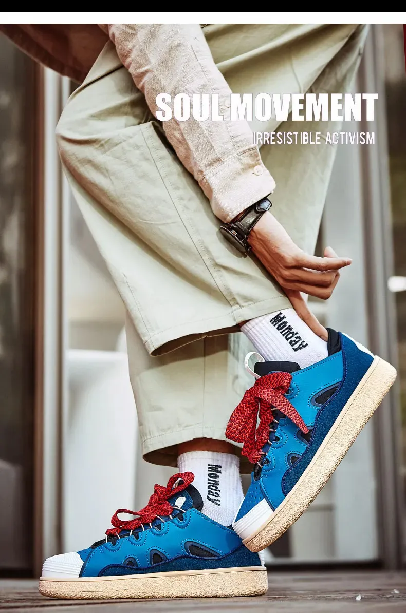 Chaussures de skateboard à imprimé léopard pour hommes, baskets vulcanisées à plateforme, chaussures pour hommes 250310_voghion.com
