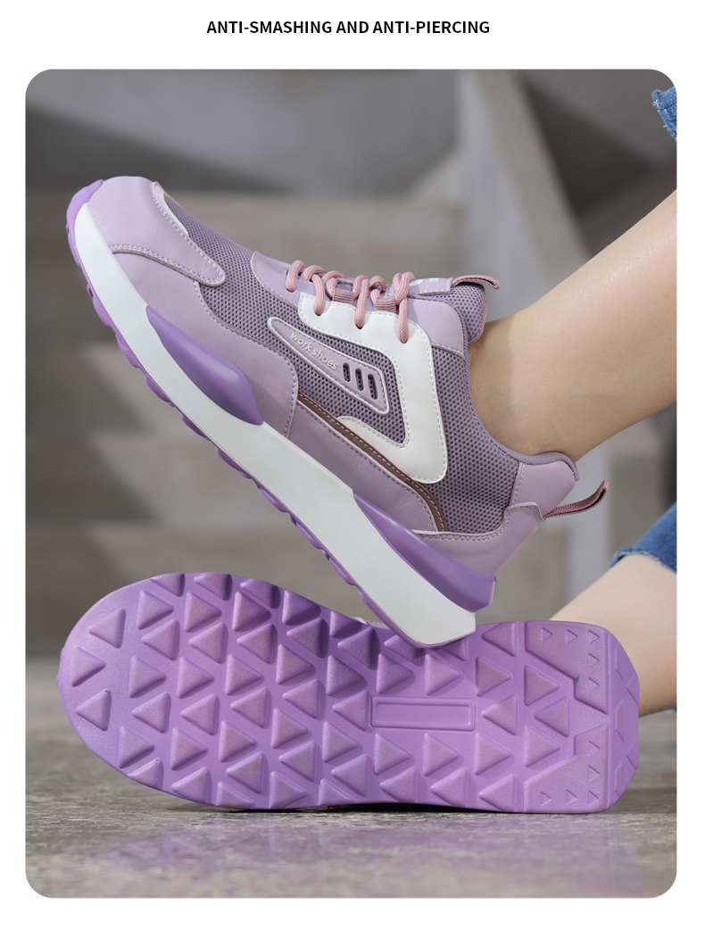 GUYISA Scarpe antinfortunistiche e da lavoro da donna con punta in acciaio 0283pk 37-43_voghion.com
