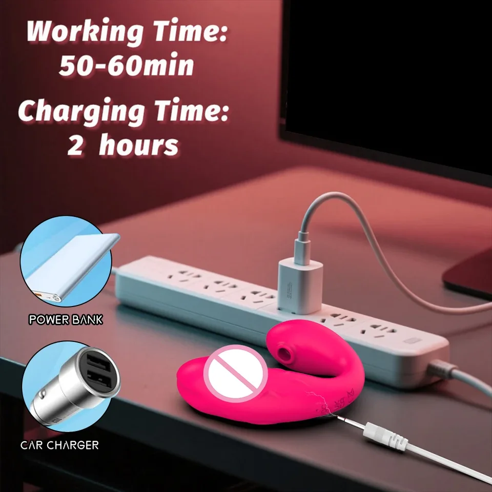 Vibrateur à sucion avec application pour stimulation clitoridienne_voghion.com