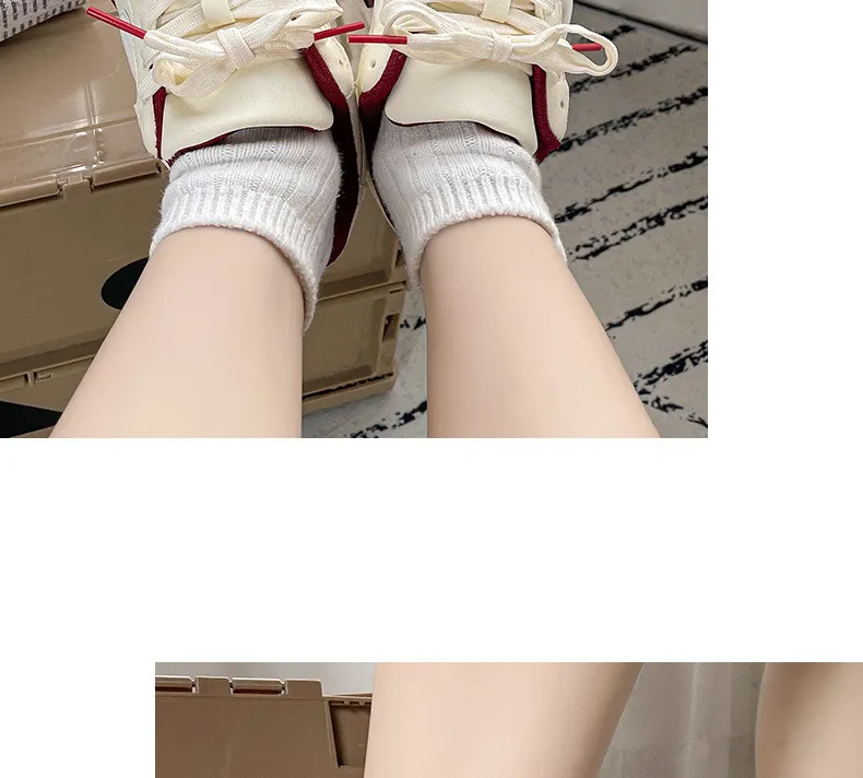 Thick Soled Low Cut Round Toe Board With Mesh Breathability Retro Casual Comfort Anti Slip Wear Resistant Sports Shoes_voghion.com