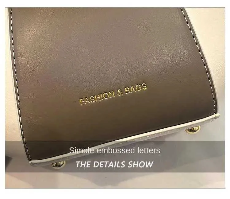 Explosions Contrast Color Portable Female Spring and Summer Niche Design Joker Small Bag Advanced Texture Shoulder_voghion.com