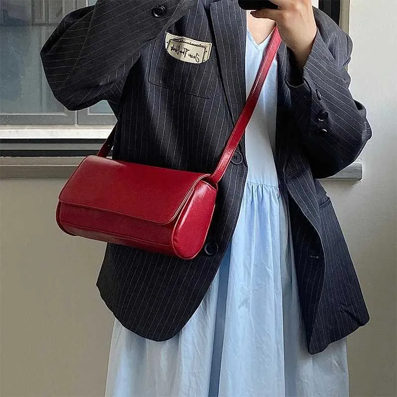 Borsa da donna vintage, rosso vino, sottobraccio, alla moda, semplice, in pelle PU, quadrata, con texture, da sposa, a tracolla_voghion.com