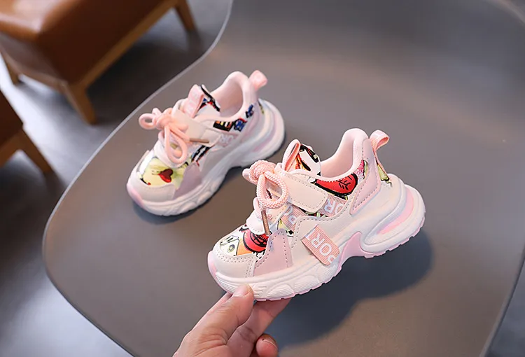 Pantofi sport pentru copii la modă, pentru băieți și fete, confortabili, cu imprimeu grafic amuzant, antiderapanți, școală, casual, mers pe jos_voghion.com