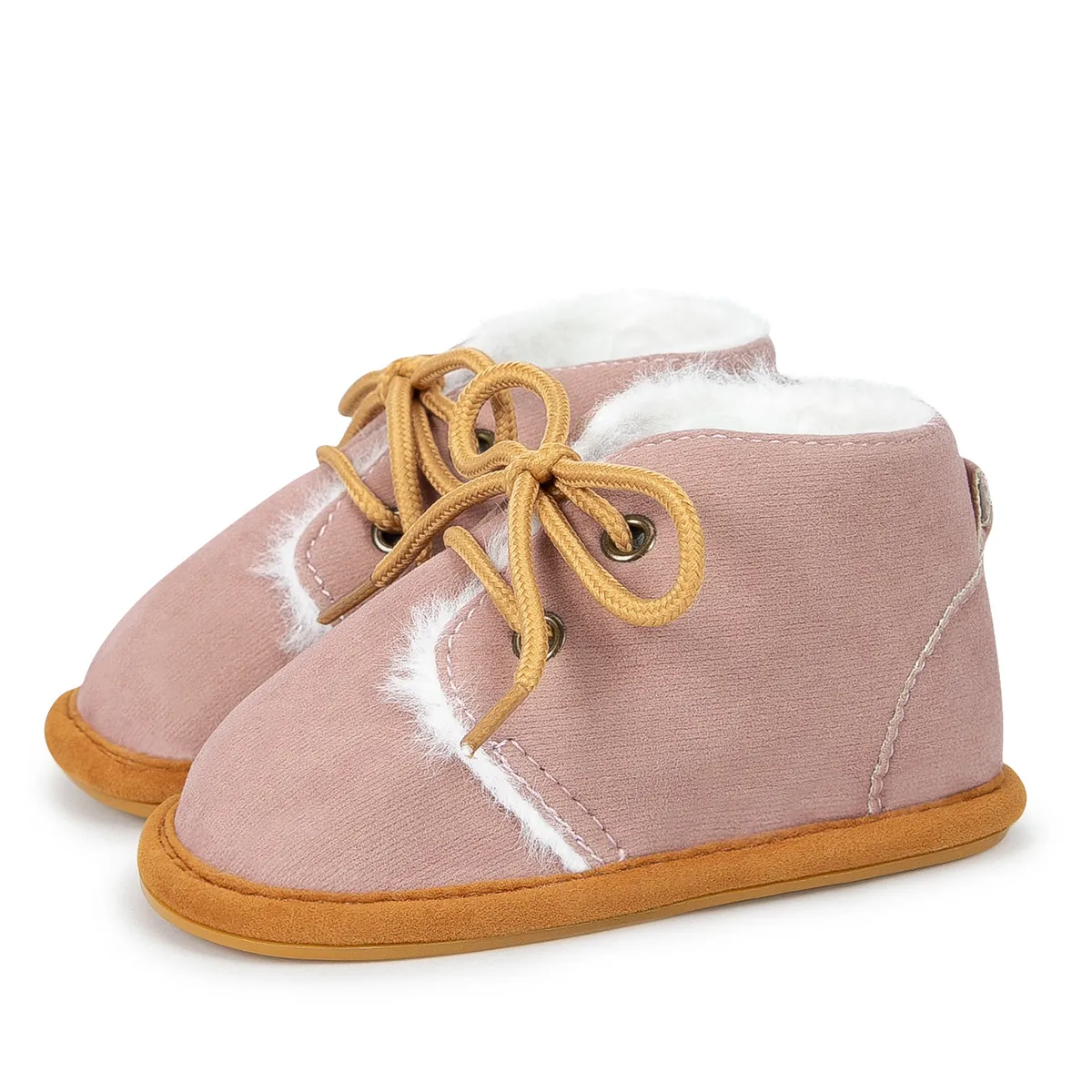 Botines de nieve de invierno para bebé, cálidos y esponjosos, Happysteps, botas para niño y niña, suela de goma, antideslizantes, suaves, para recién nacidos_voghion.com