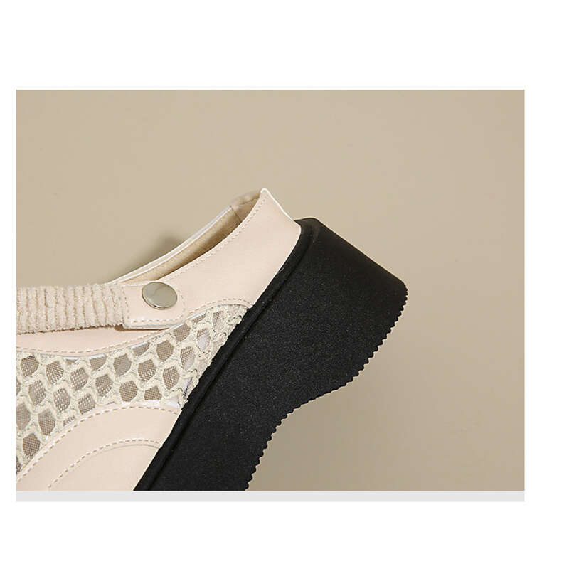 Dames Mesh Romeinse Sandalen Hollowing Hundred Single Foot Luie Damesschoenen_voghion.com